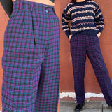Limited Item - Quality Made in USA Vintage Plaid 100% WOOL Trousers