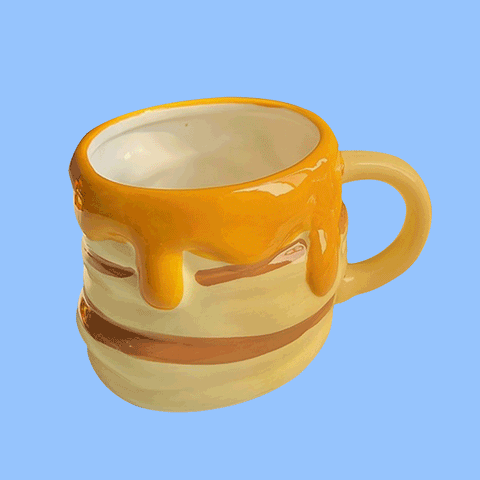 Pancake Shaped Mug Cup