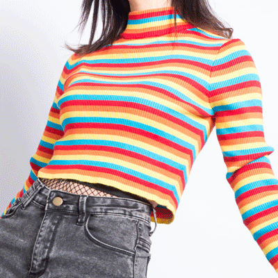LOVE IS LOVE- RAINBOW KNIT TOP