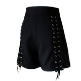 2019 SHEER STAR + LACE UP GOTH SHORTS OUTFIT