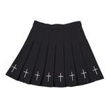 Goth Embroidery Pleated skirt