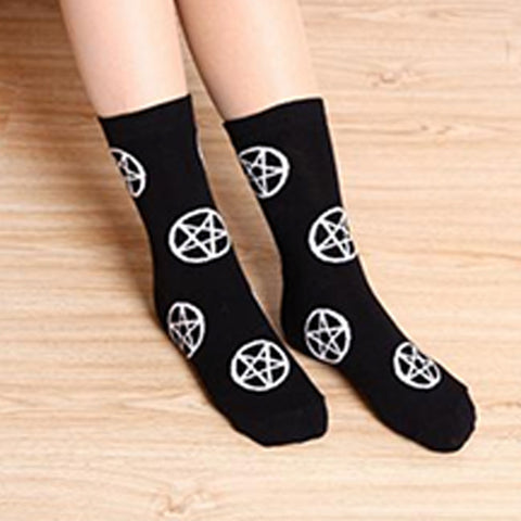 GOTH STAR GRUNGE SOCKS