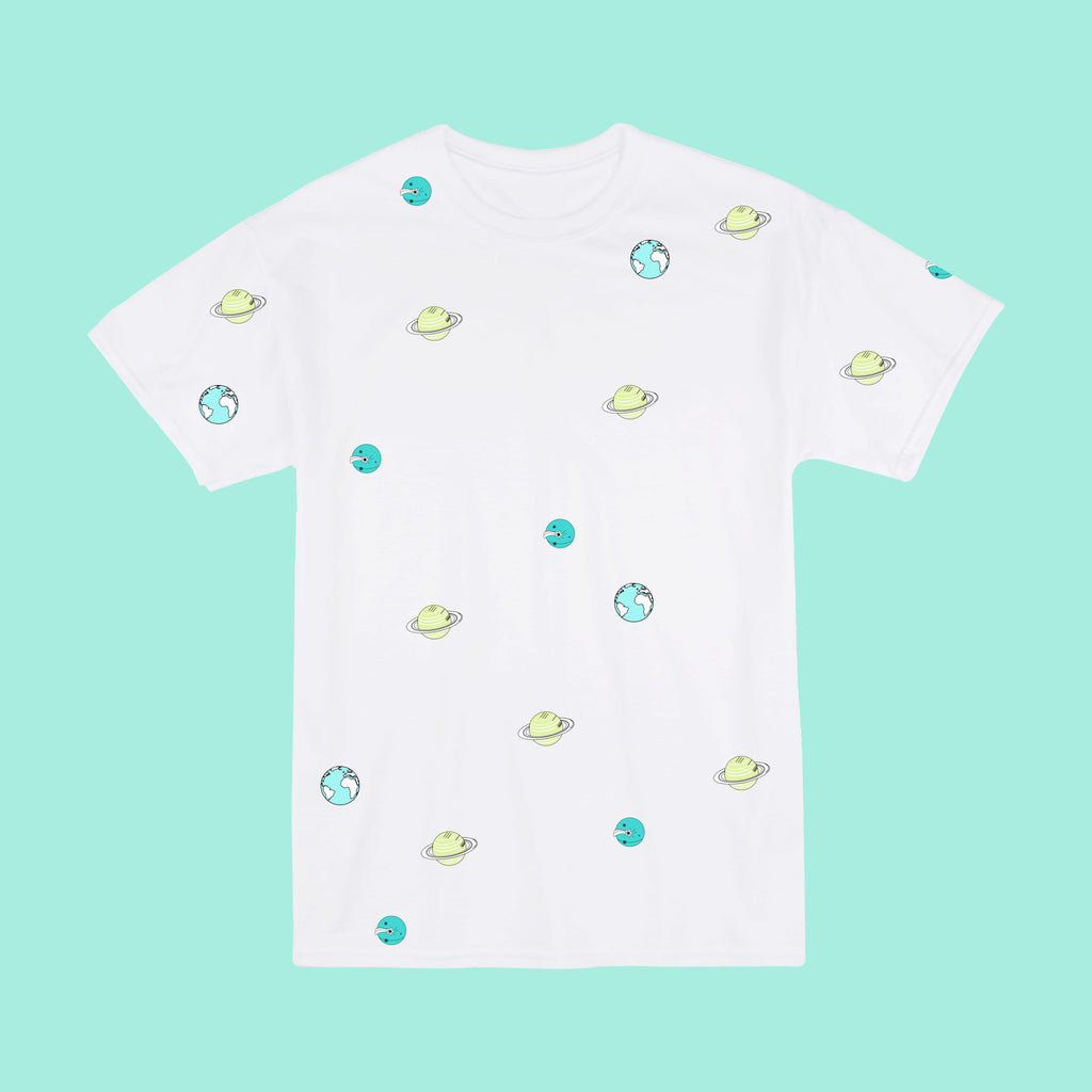 solar all over - outer space - alien unisex tee
