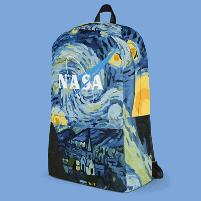 NASA STARRY NIGHT TUMBLR SOFT GRUNGE BACKPACK - SWEATSHOP-FREE MADE IN USA