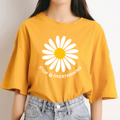 STOP OVERTHINKING 2019 NEW ITEMS Loose fit TEE
