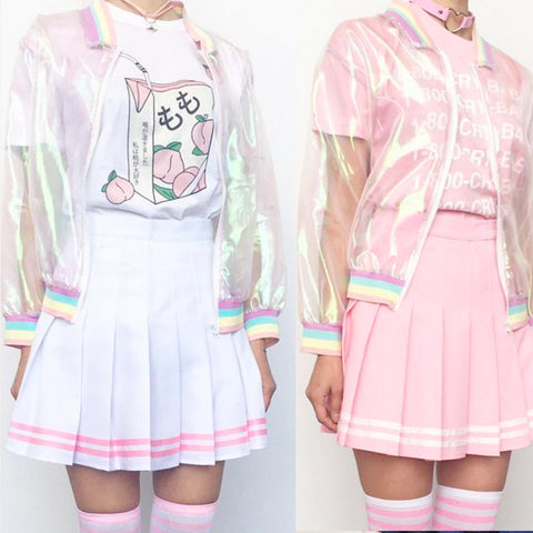 KAWAII KOKO PINK TENNIS SKIRT WITH STRIPED